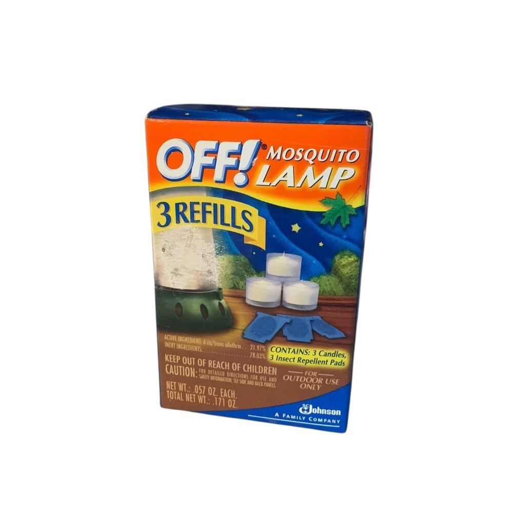 OFF! Mosquito Lamp & Lantern Refills 3 Candles 3 Repellent Pads